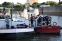 Havarie Wassereinbruch Motorraum beim Schiff Koeln Niehl Niehler Hafen P061